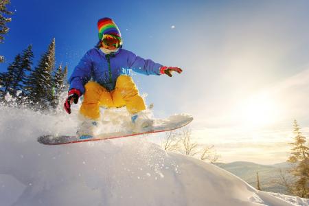 滑雪板，山，冬天，雪，极端，体育