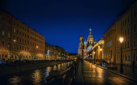 圣彼得堡，大教堂，基督的复活，血的救主。