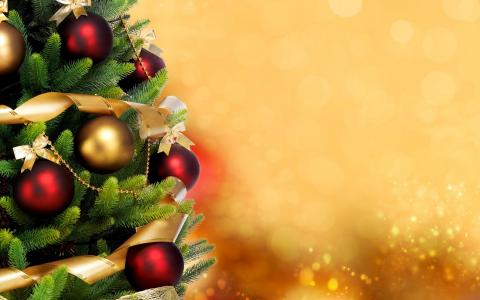 装饰品，圣诞节，背景，树，玩具，新的一年