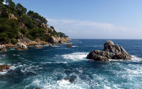 西班牙，自然，海，岩石