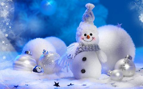 新年，2014年，雪人，玩具