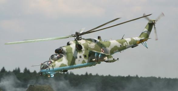 航空，直升机，运输和作战，苏维埃，米-24，军事，飞行