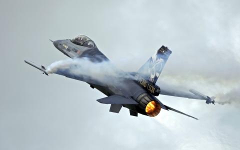 飞机，比利时F-16，力量，起飞，速度，英俊