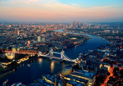 英格兰，城市，首都，伦敦，晚上，美丽，河，泰晤士河