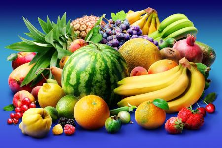 水果，西瓜，菠萝，香蕉，橙，甜瓜，葡萄，草莓