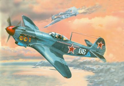 苏联，牦牛9，飞机，填充，战斗机，和艺术