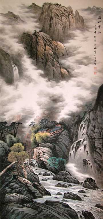 中国山川画图片