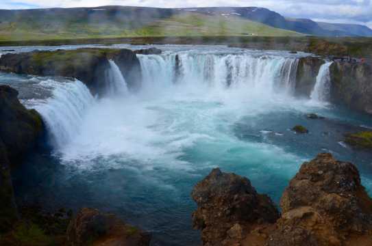 冰岛瀑布景观图片