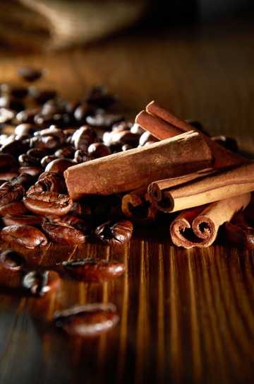 咖啡豆桂皮图片