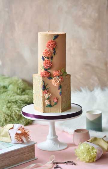 婚庆玫瑰裱花蛋糕图片