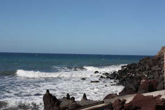 圣托里尼红海滩景物图片