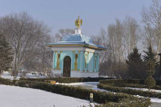 哈尔滨伏尔加庄园冬日风光图片