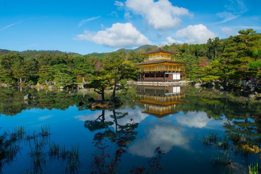 日本京都金阁寺建筑风光图片