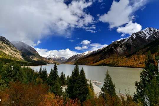 西藏拉萨河自然风光高清图片
