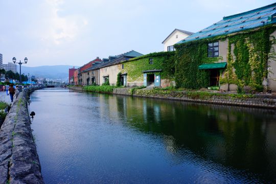 日本北海道小樽运河景物图片