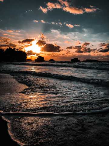 海上朝阳自然景致图片