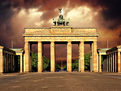 德国柏林勃兰登堡门建筑光景图片
